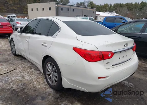 2016 Infiniti Q50 3.0T Premium z USA, uszkodzony, nr VIN JN1EV7AR3GM345039